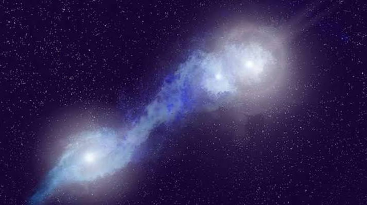 Die Entdeckung eines einzigartigen Systems von Supermassiven Schwarzen Löchern