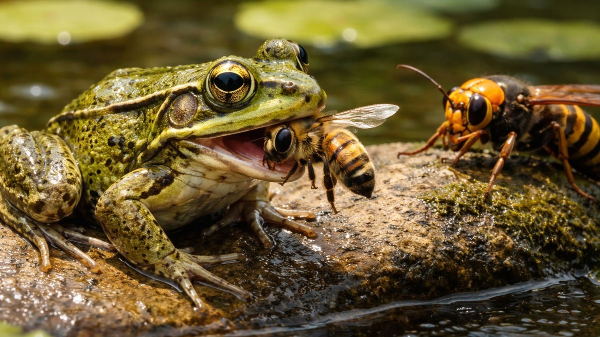 Die erstaunliche Widerstandsfähigkeit von Fröschen gegen Hornissenstiche