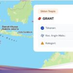 Entwicklung des tropischen Zyklons Grant